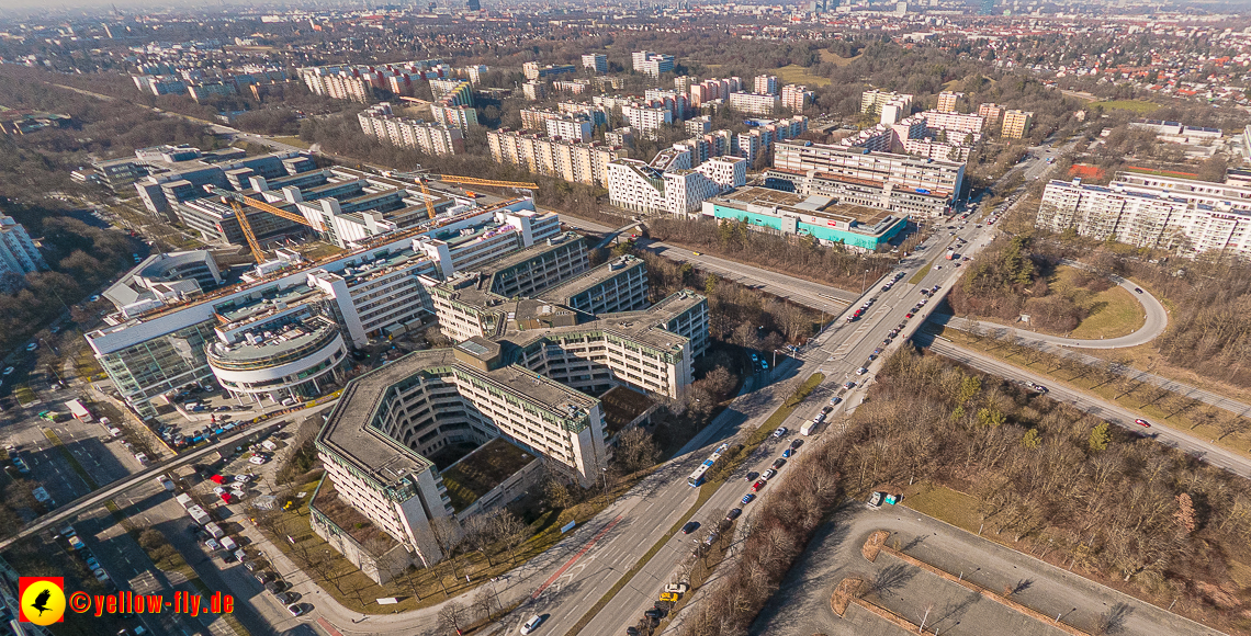 15.02.2023 - Luftbilder Perlach Plaza, Allianz, Wacker, Rentenversicherung, PEP